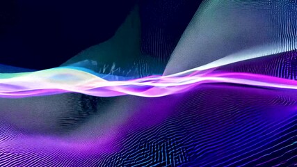 Canvas Print - colorful wave patterns creating dynamic visual effects in motion