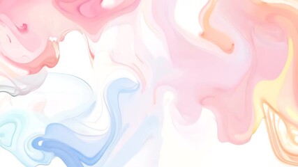Canvas Print - Colorful abstract swirl design with pastel tones in motion
