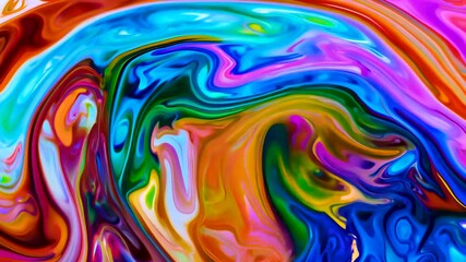 Wall Mural - colorful abstract art creation in vibrant swirling patterns