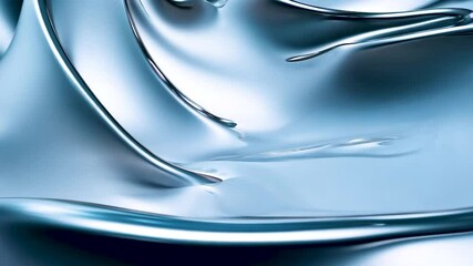 Wall Mural - shimmering metallic waves creating a fluid abstract texture