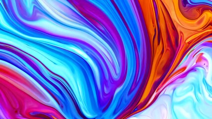 Wall Mural - colorful abstract art swirling in motion with vibrant hues