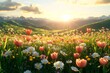 © Eliza - wiosna, łąka, zielona trawa, kwiaty polne, stokrotki, tulipany, maki, natura, przyroda, promienie słońca, sielanka, spokój, harmonia, wolność, świeże powietrze, błękitne niebo, przestrzeń, wiejski kra