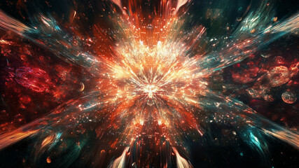 Wall Mural - fireworks background