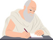 © Cultural Sketchify  - Xenocrates thinking and writing portrait