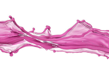 Canvas Print - pink liquid splash on a transparent or white background. abstract design element