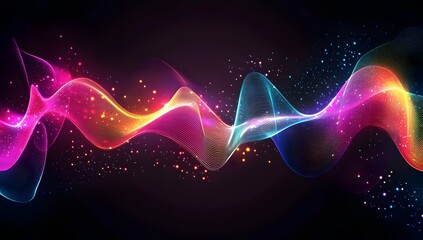 Wall Mural - abstract color on black background