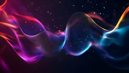 Wall Mural - abstract color on black background