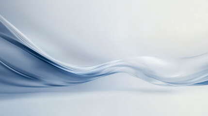 Wall Mural - A blue wave is shown on a white background