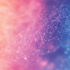 Aufkleber - Abstract Plexus Background with Gradient and Glowing Dots, representing digital connections and modern technology.