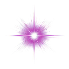 Wall Mural - png an isolated purple blink light effect illumination astronomy starburst.