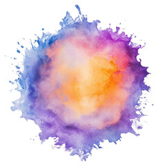 Wall Mural - png an isolated pastel watercolor splash in circle shape illustration art colorful.
