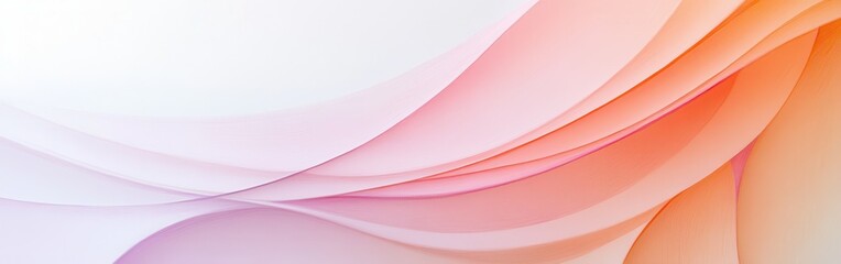 Leinwandbilder - Minimalist composition of smooth arcs in soft pastel hues creates a serene artistic expression