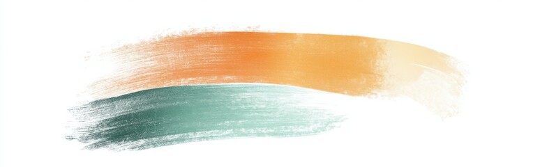 Poster - Abstract pencil strokes in a circular pattern transitioning from warm orange to cool green tones