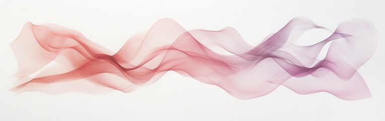 Aufkleber - Abstract pencil artwork in muted coral and lavender evoking a gentle flow and subtle movement