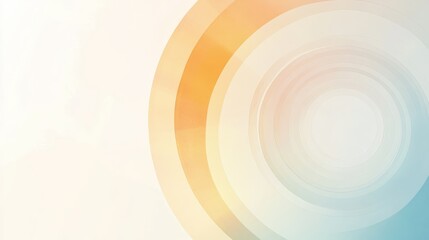 Poster - Circular gradient showcasing soft pastel colors with a blend of warm and cool tones, creating a serene and balanced composition