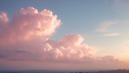 Wall Mural - delicate romantic pink clouds in the morning sky. tender mood.