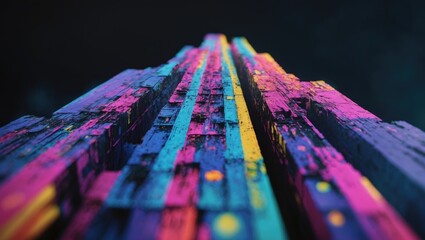 Wall Mural - an abstract illustration of a remote skyscraper.