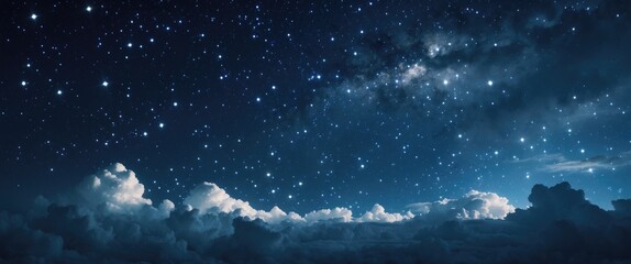 Wall Mural - backgrounds night sky featuring stars and clouds.