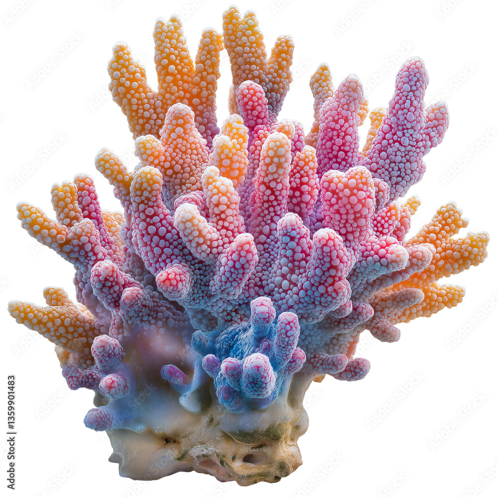 coral reef isolated PNG on transparent background cutout, generative ai ...