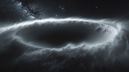 Wall Mural - a black hole in space with no limits. speculative science.