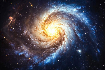 Wall Mural - Glowing Spiral Galaxy