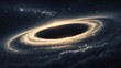 © AkuAku - A black hole surrounded by stars. Vast space and celestial bodies.