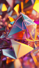 Wall Mural - abstract geometric background with 3d rendering -