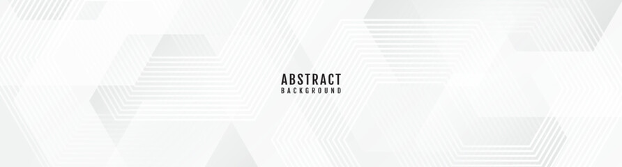 Wall Mural - white hexagons abstract background overlap layer on bright space with stripes effect decoration. mod