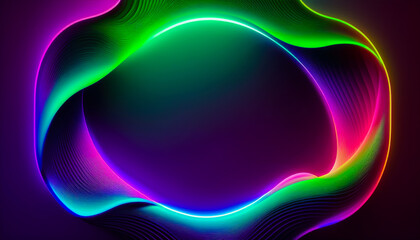 Aufkleber - Colorful abstract light patterns create a dynamic visual experience highlighting vibrant neon hues