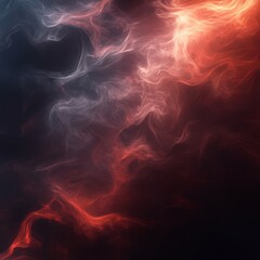 Fototapete - Mystic Cloud: Abstract Render of Ethereal Nebula with Glowing Tendrils and Dramatic Color Gradients