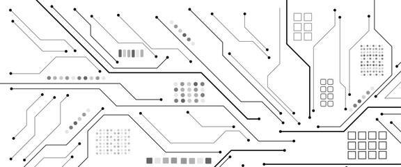 Poster - Vector abstract technology on white background, Abstract technology circuit diagram on white background.