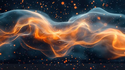 Wall Mural - abstract energy waves flowing in cosmic space