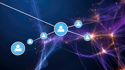 Wall Mural - global network connection: digital transformation and human interaction
