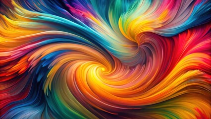Poster - Abstract swirling vibrant colors creating a dynamic vortex of paint