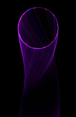 Wall Mural - swirl stage. neon glowing circles. light trails. glint bright spiral. motion ellipse..slow shutter l