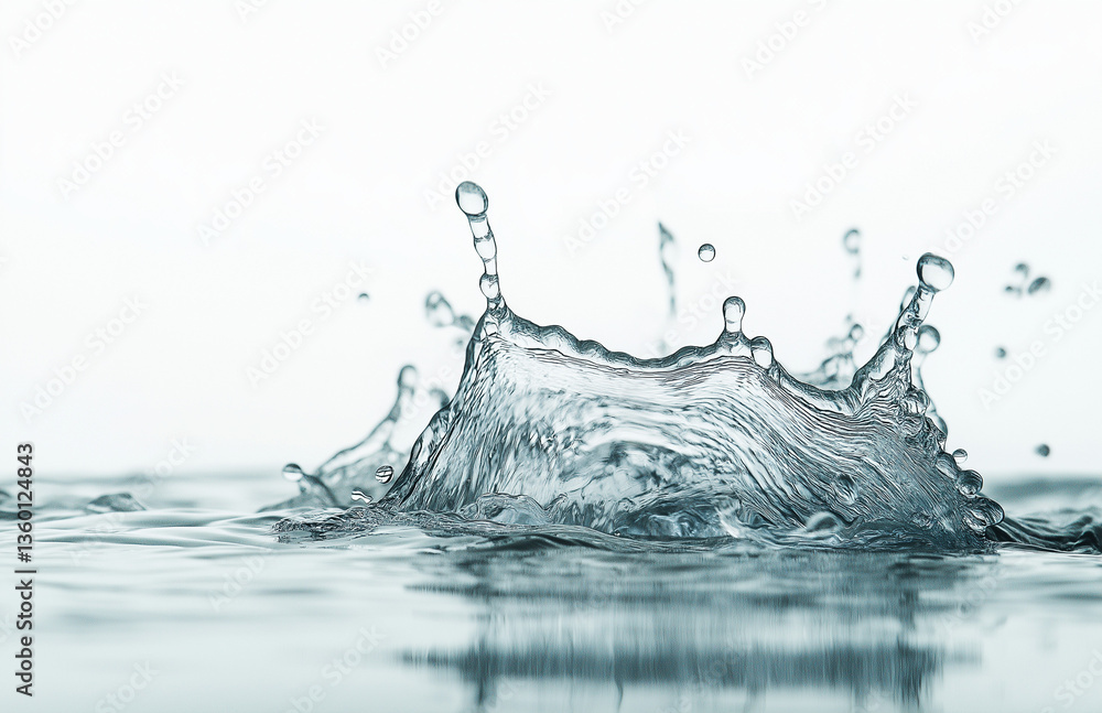 High-resolution professional water splash photograph with minimalist ...