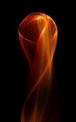 Wall Mural - swirl stage. neon glowing circles. light trails. glint bright spiral. motion ellipse..slow shutter l