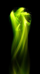 Wall Mural - swirl stage. neon glowing circles. light trails. glint bright spiral. motion ellipse..slow shutter l