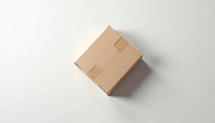 Aufkleber - Simple cardboard box on a clean surface  