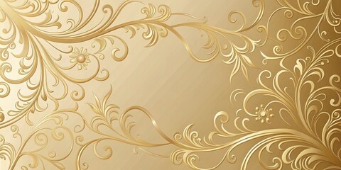 Aufkleber - Elegant Golden Floral Design Background for Luxury Projects
