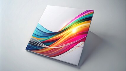 Poster - Vibrant Swirls on a Blank Cover A Modern Abstract Design for a Brochure or Book