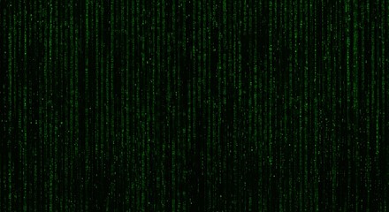 Green matrix-style code rain effect, hacker aesthetic transparent PNG.