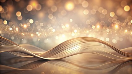 Wall Mural - elegant golden waves with sparkling background, perfect for luxury design projects
