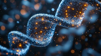 Wall Mural - stunning dna structure - abstract scientific art