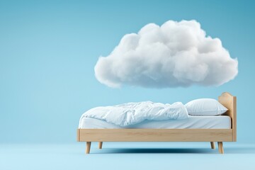 Wall Mural - bed with a cloud on top of it