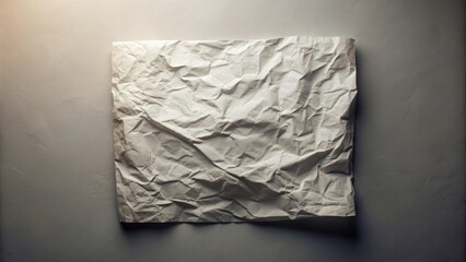 Aufkleber - A crumpled sheet of blank paper rests on a neutral background, offering a textured backdrop for design projects