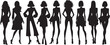 © New Power 2  - Fashion Forward: A striking silhouette of diverse women models showcasing elegant styles, perfect for visualizing the essence of fashion and beauty.