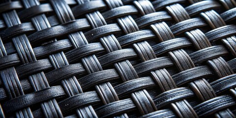 Aufkleber - Dark Interwoven Synthetic Fiber Texture Abstract Background Image