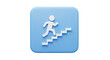 © Adrian - Isolated 3D Render of Man Climbing Stairs Icon