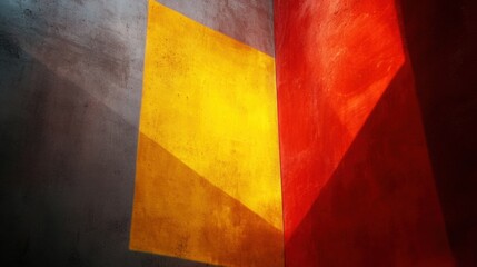 Poster - Bold Geometric Minimalism Vibrant Color Block Abstract Design Exploring Spatial Dynamics and Contemporary Visual Expression in Modern Art and Digital Media